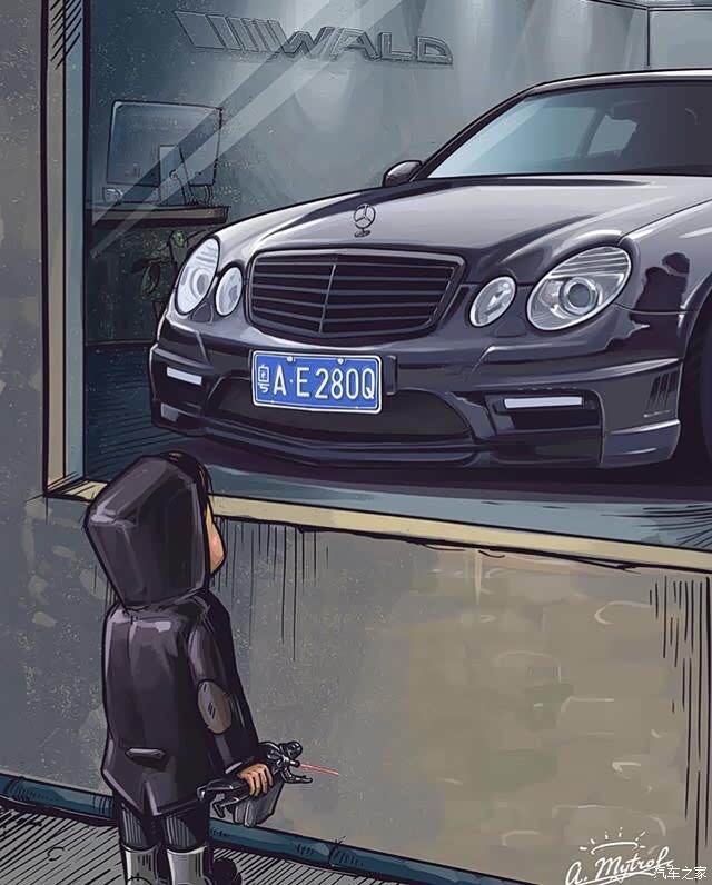 各位大神,求橱窗外的小男孩的图片奔驰glc 黑白或