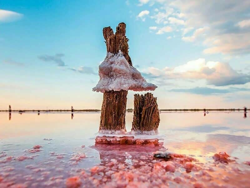 克里米亚的锡瓦什湖!神奇的湖面,好美!