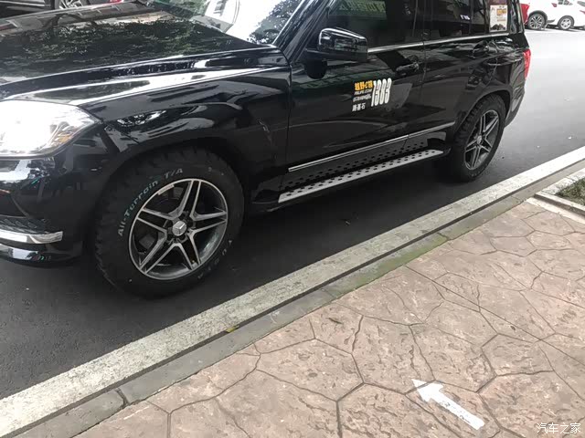 奔驰glk换装18寸at胎作业