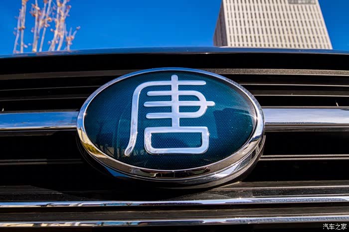 再来秀一张唐的车标,直接用了汉字篆体"唐"作为logo,显得高级而又精致