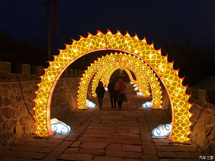 夜游土门关驿道小镇北方冬日灯光秀