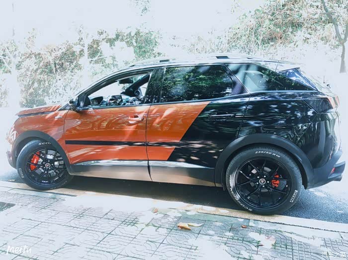 标致4008改全段排气升级ap9040卡钳大六刹车