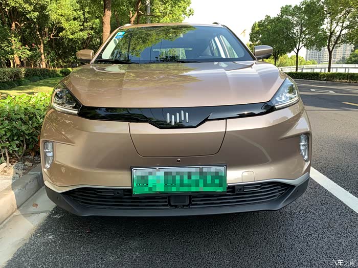 我买的是云金配色的,这个颜色的威马看起来非常的气派