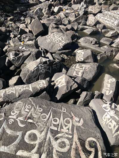 理渠河有刻藏文石头据当人说河里石头叫(mami音)石虔诚信徒或喇嘛自己