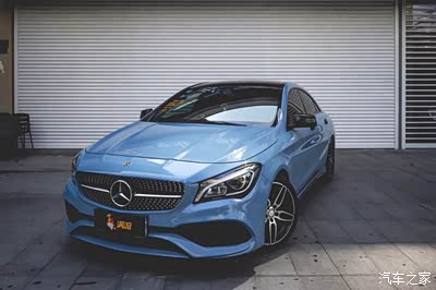 奔驰cla改色瓷器蓝