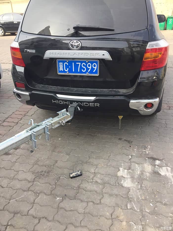 10汉兰达自制拖车杠小拖车