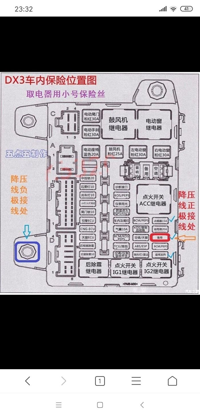 东风小康c37保险盒图图片