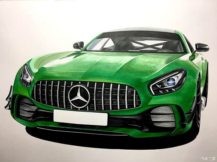 绘车分子她是amg造车的最高造诣手绘绿色恶魔amggtr