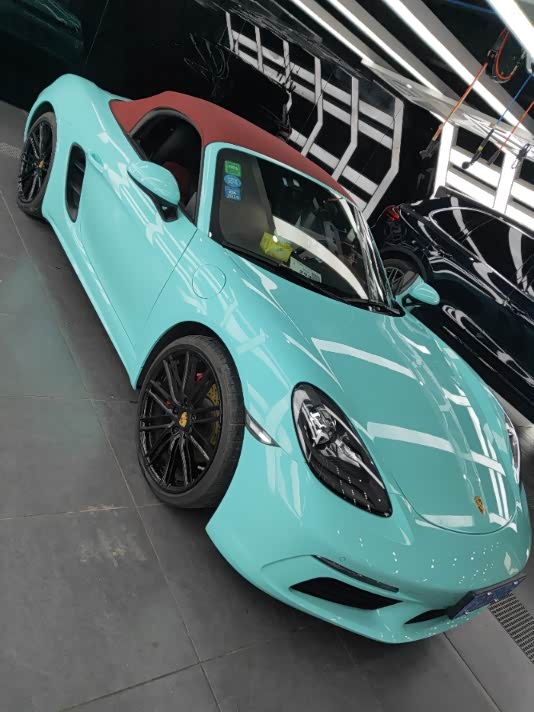 【图】魔漆-718-tiffany蓝完工_保时捷718论坛_汽车之家论坛