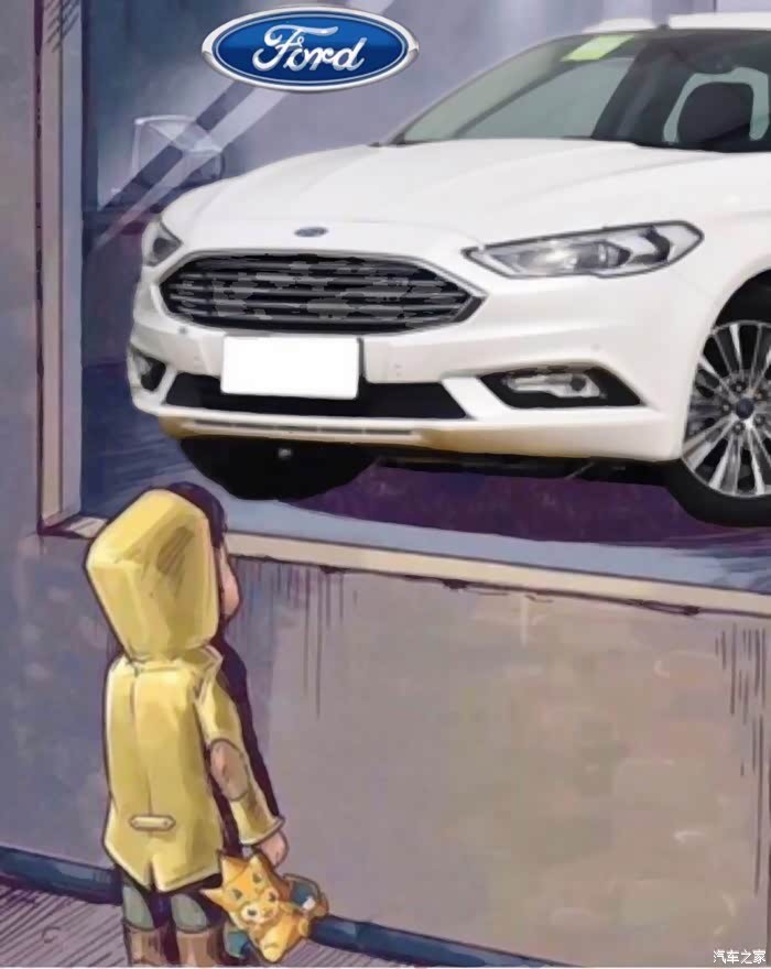 求一张动漫图,一个小孩看橱窗里的汽车,18款白色的迈锐宝图片