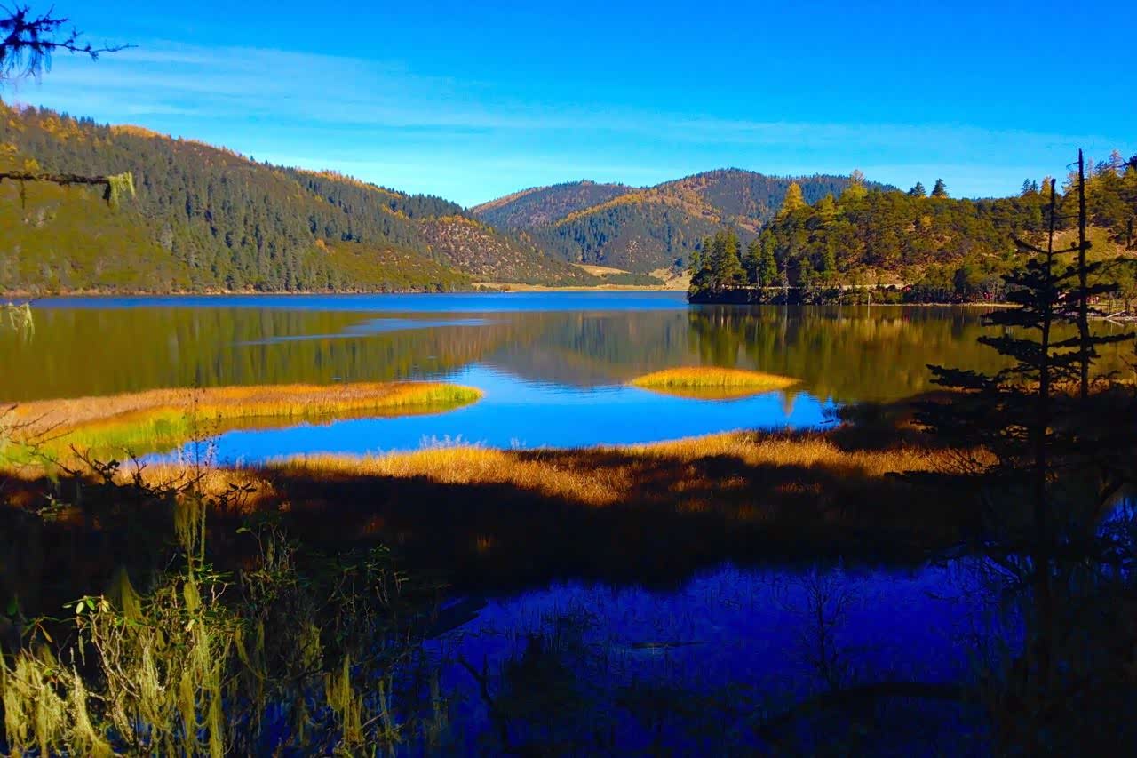 云南香格里拉普达措秋冬风貌