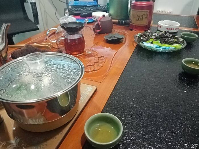 客户喝茶图片真实图片