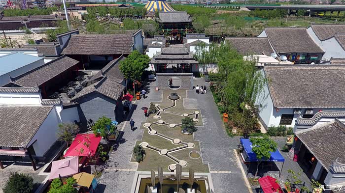 航拍袁家村之茯茶小镇之后的宏兴码头