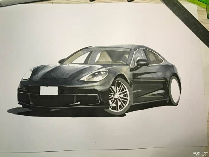 画young年华保时捷就不能做轿跑手绘panamera