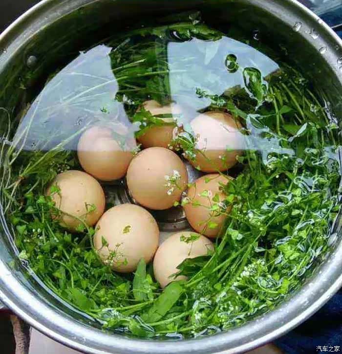 当地的传统这个野菜煮鸡蛋,三月三吃了很好的