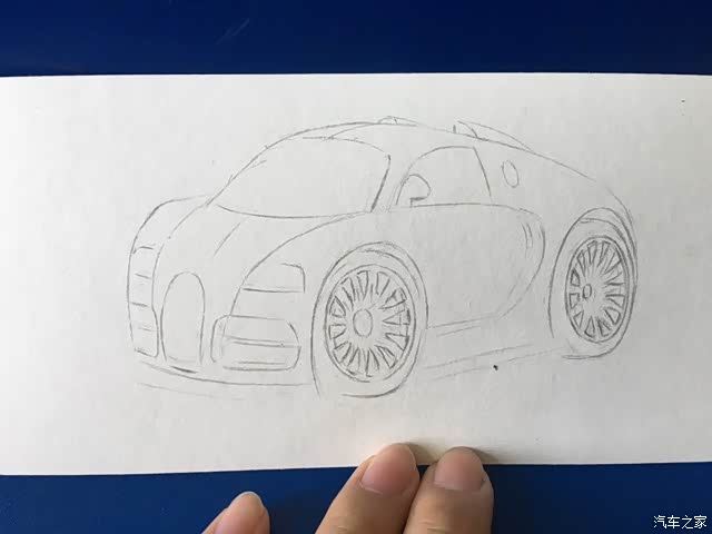 【神秘专属3】布加迪威龙手绘一如既往的上课无聊,就开始画画,平常开