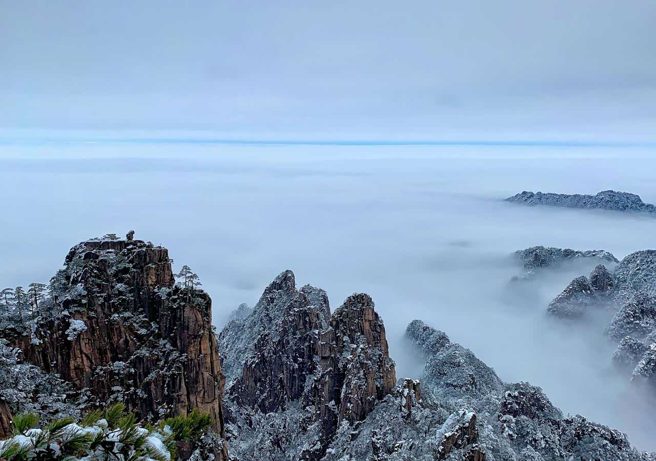 安徽黄山雪景—银装素裹分外妖娆