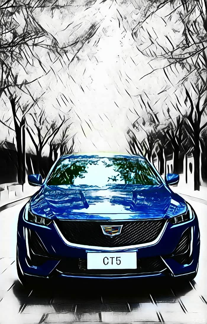 【图】一组ct5动漫效果图献给各位 祝大家新年快乐_凯迪拉克ct5论坛