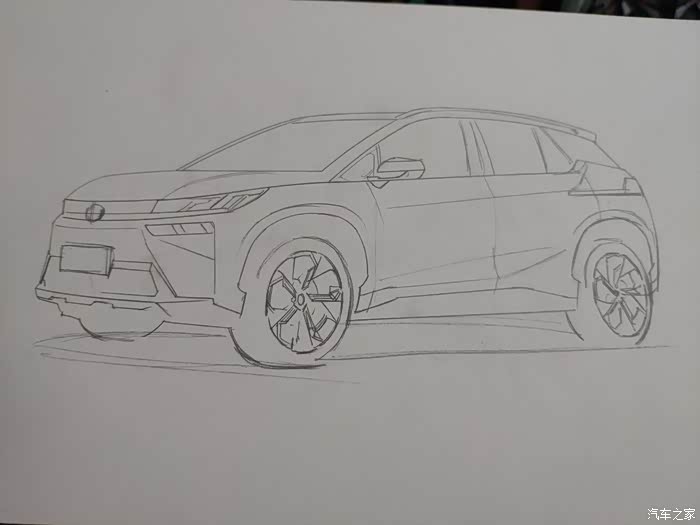 【图】画出科技的魅力,手绘埃安v!_aion v论坛_汽车之家论坛