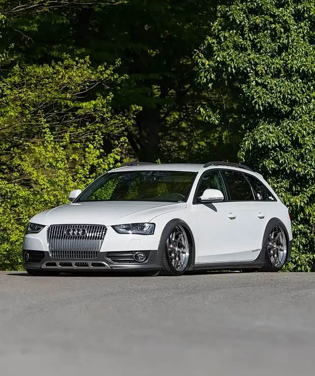 奥迪a4allroad改装欣赏低趴范儿沃森两片式轮毂