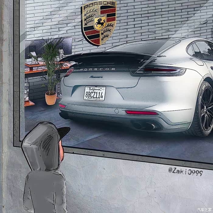 谁有这个小孩儿橱窗看帕纳梅拉的图片呀,太喜欢了,没找到