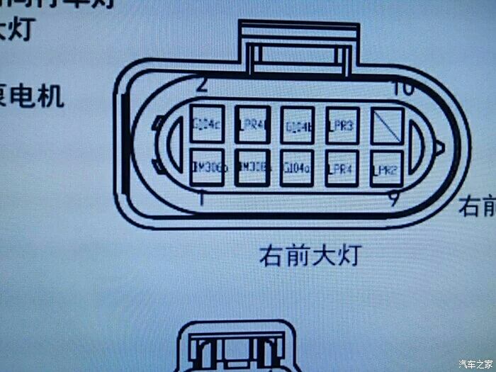 大众大灯插头针脚定义图片