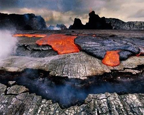 熔岩地貌风景,大自然的演变过程,熔岩造就的 奇观