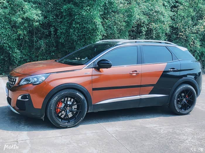 标致4008改全段排气升级ap9040卡钳大六刹车