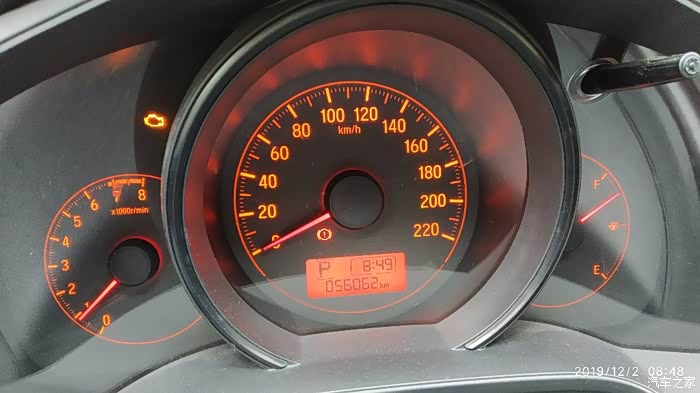 更新5年的第三代飞度今天发动机故障灯亮了原因已找到