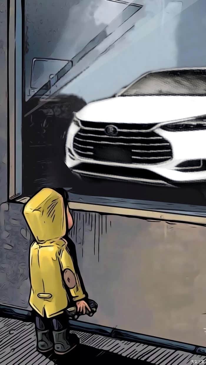 求小孩橱窗看车比亚迪唐白色图片