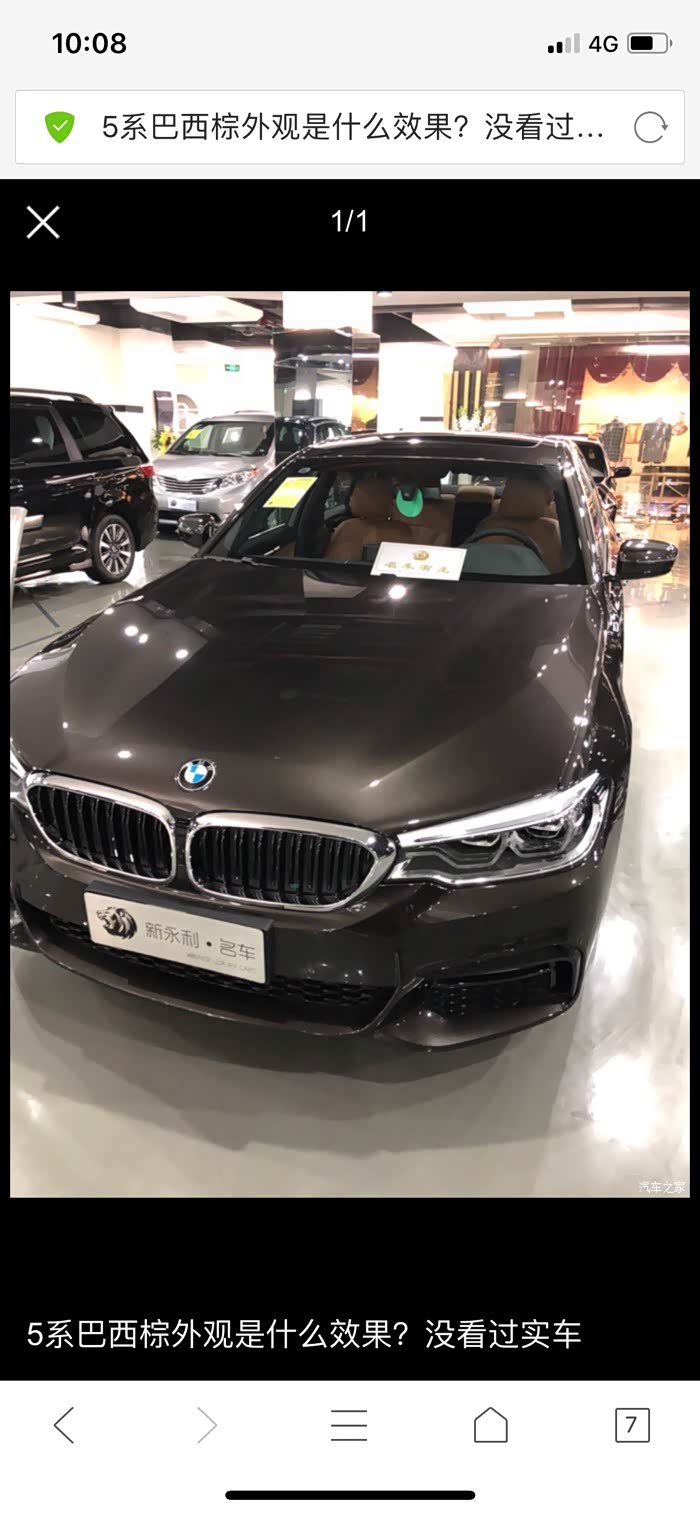 巴西棕颜色怎么样,今天去店里问的,有巴西棕 530领先 m的_宝马5系论坛