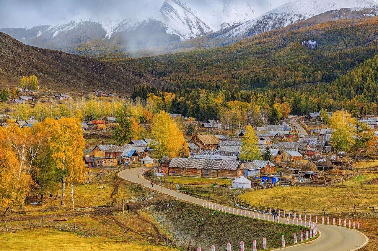 秋季一到,新疆白哈巴村就成了一幅绝美的油画.