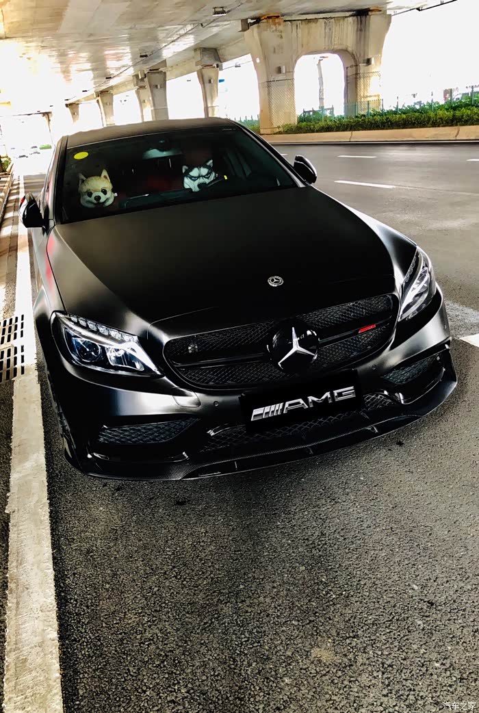 【图】钛灰c变身黑武士,又一台黑不溜秋_奔驰c级论坛_汽车之家论坛