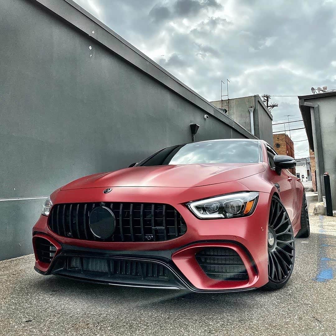 极为少见的磨砂红奔驰amggt63s