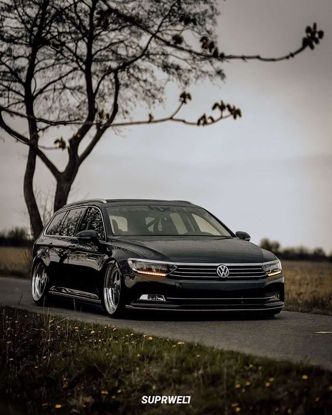 黑色涂装的passat瓦罐蔚揽低趴的姿态真美