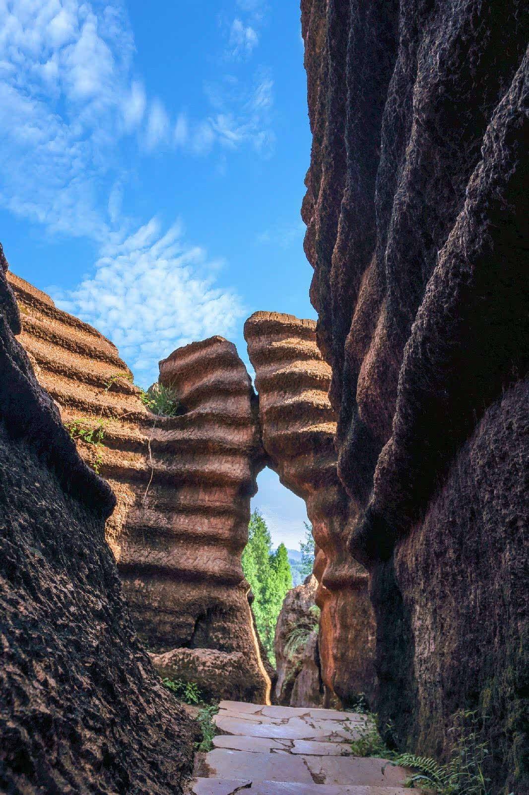 红石林位于古丈县,是非常奇特的喀斯特地貌景观