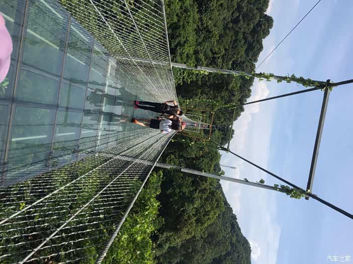 这里就是玻璃桥,长55米,有点短,我敢往下面看