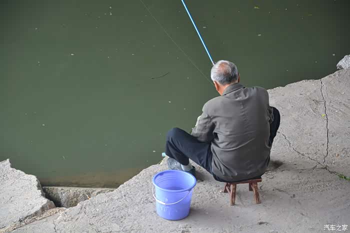 河边钓鱼的老爷爷,知道这划龙舟会会把鱼吓到岸边来,估计老人家也是