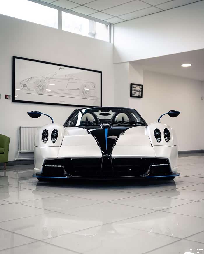 帕加尼huayra roadster,哑光白车漆好看.