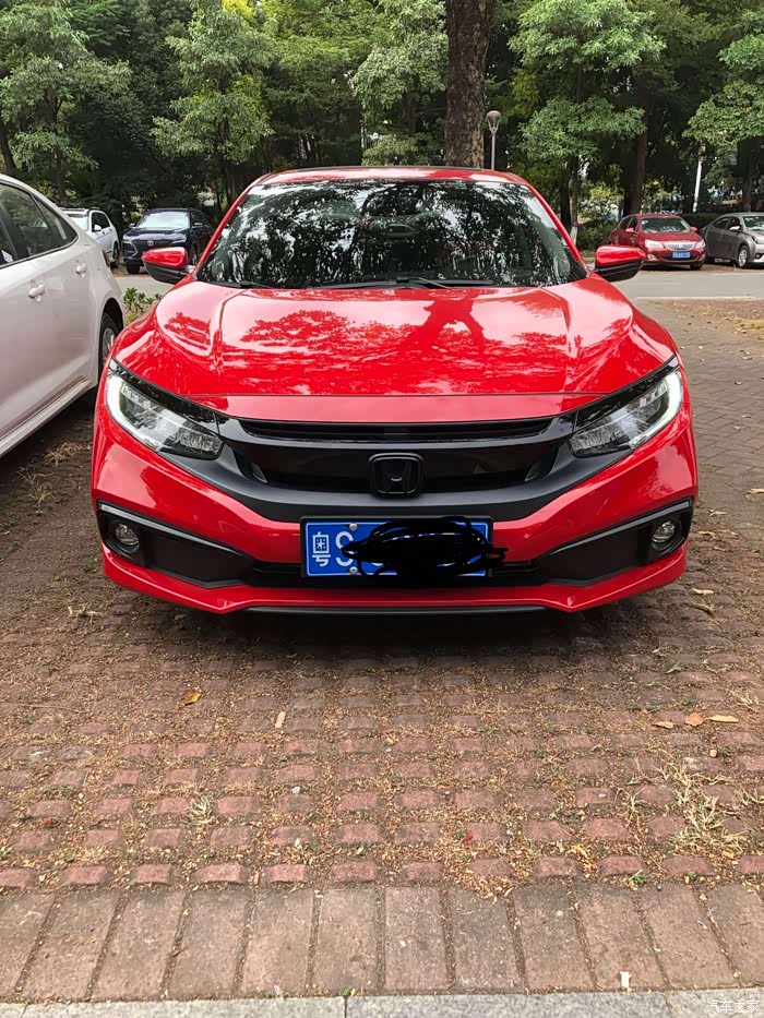 求照片,红色三箱思域