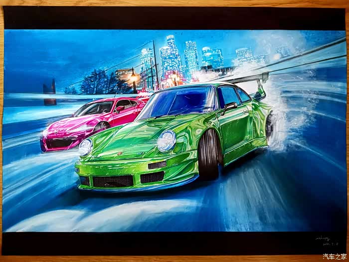 【花young玩汽绘】集结令保时捷911