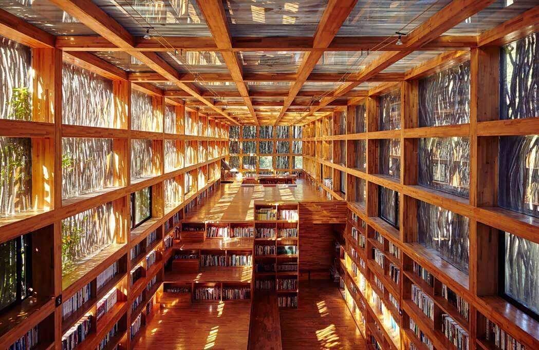 中国最美图书馆之一,篱苑书屋.就坐落在北京怀柔雁栖镇