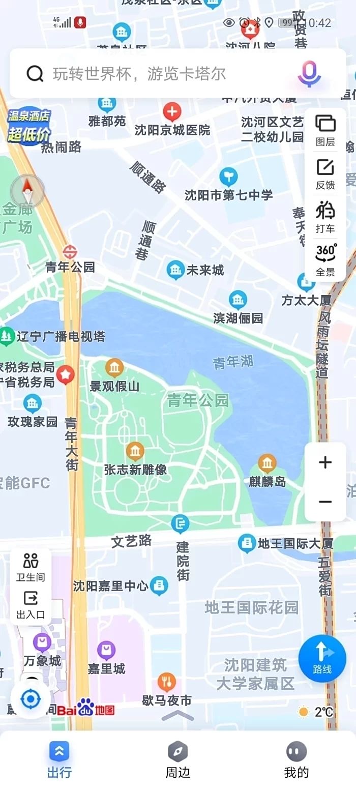 沈阳青年公园地图图片