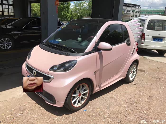 转smart翅膀一对粉色的