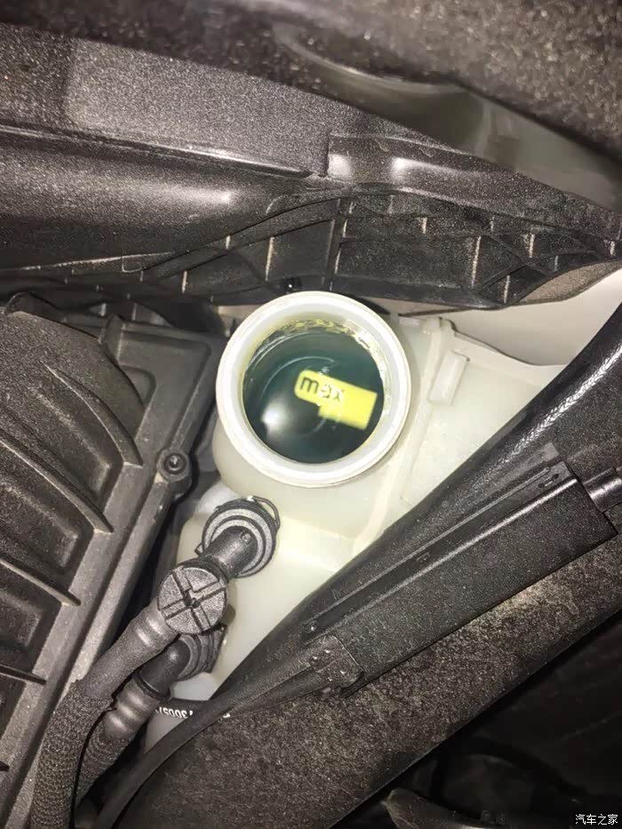 【图】冷却液变黄,上一年七月提的车_宝马x1论坛_汽车之家论坛