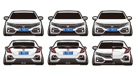 漂亮的21款思域卡通贴纸