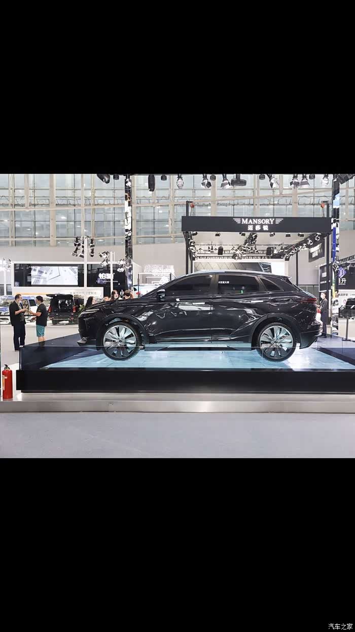 威马ex5-z曜石精英特别款车型采用了全黑色的涂装设计