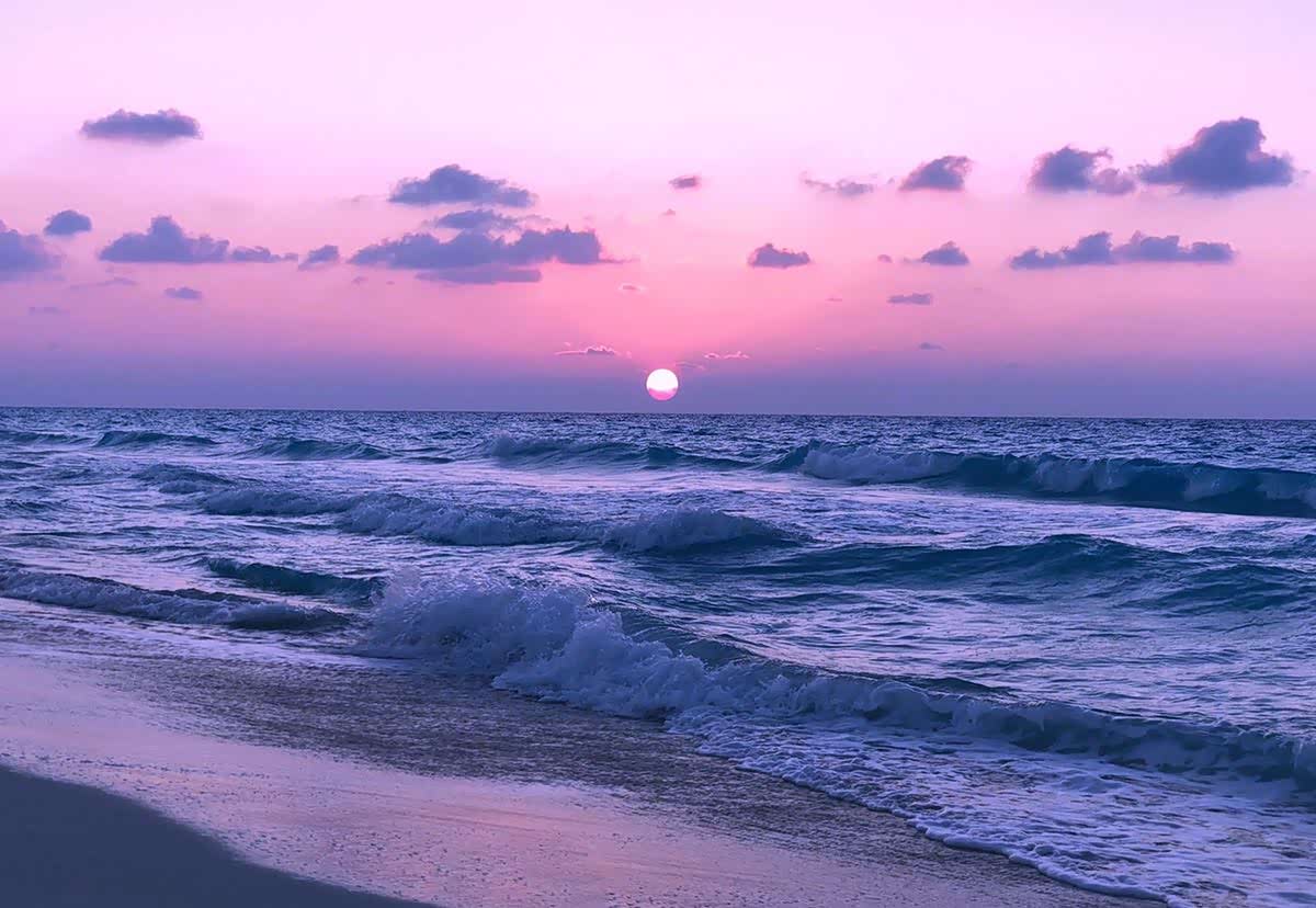 埃及,北部海岸的落日余晖.