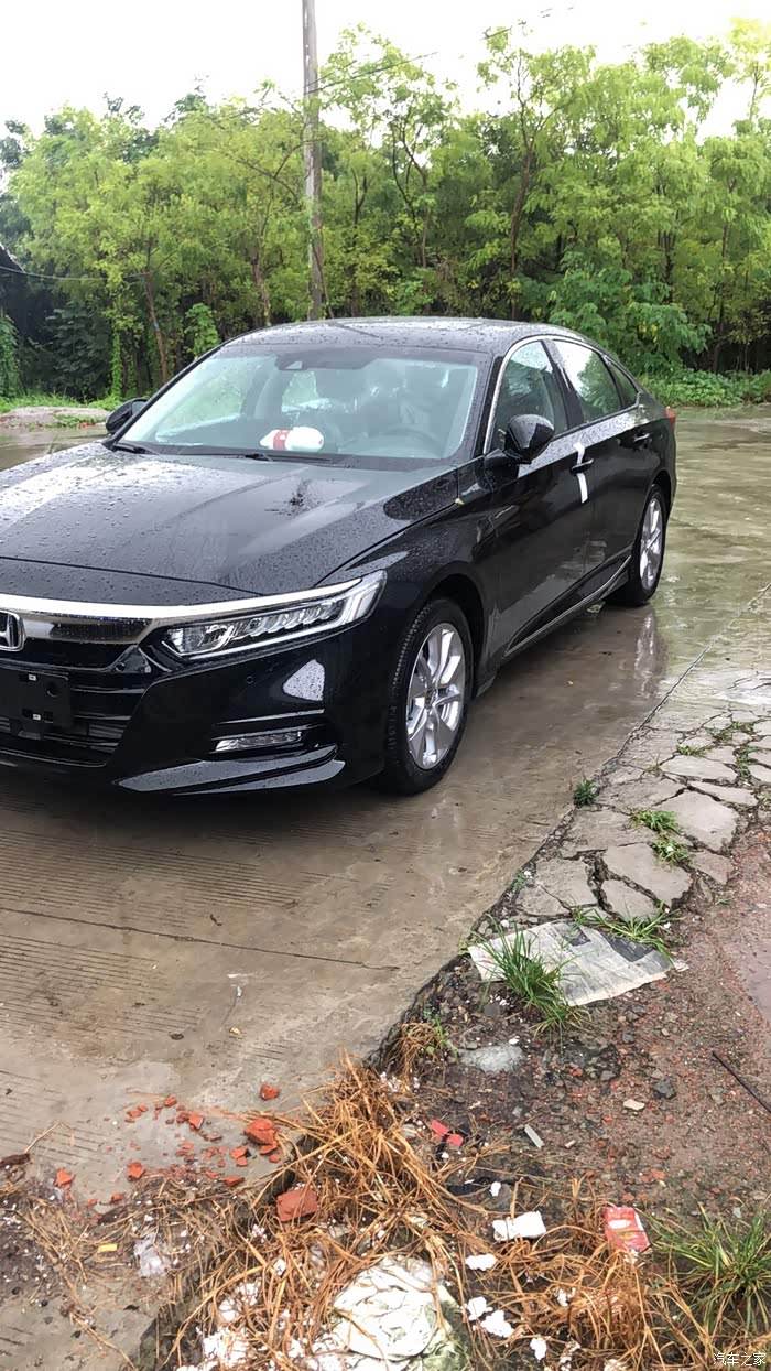 雅阁车身镀铬条黑化