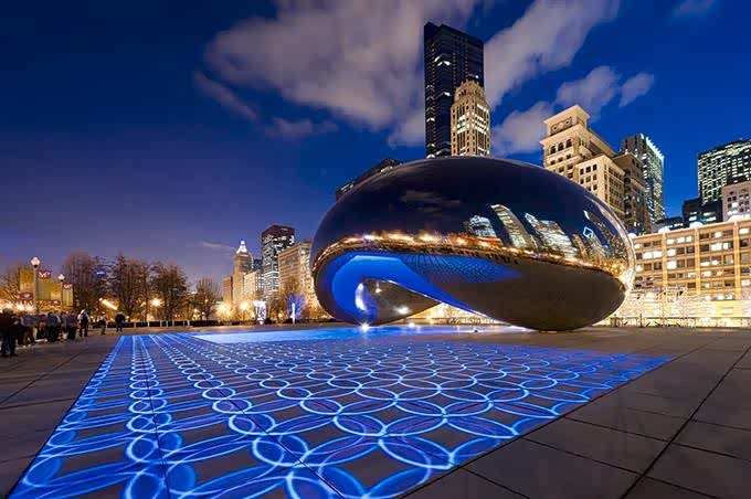 这里是美国,芝加哥千禧公园!